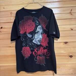 Sullen Art Collective 2012  Black and Red Tee Medium